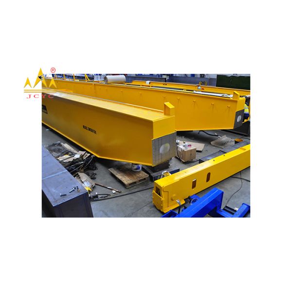 Европейский тип прогон двойника мостового крана желтого цвета надземный оптимизировал дизайн 5т к 80т