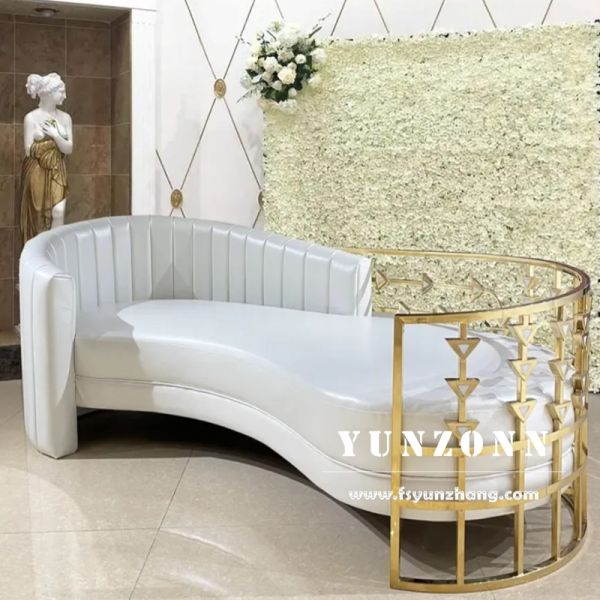 Luxury Gold Frame Hotel Chairs for Weddings Latest Designer Sofa with Leather Material for Home Furniture Living Room Apartment