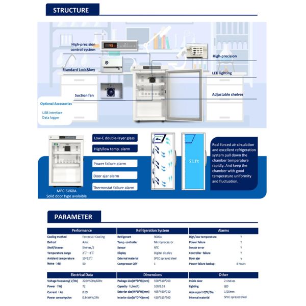 Холодильник медицинской ранга Promed 60L мини для вакцин
