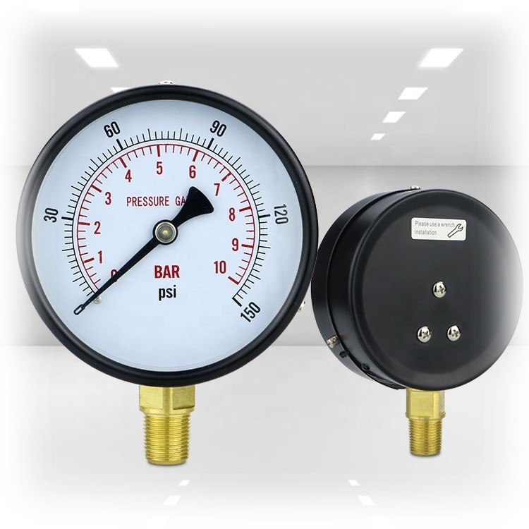 100mm Iron Shell Water Pressure Manometer 10 Bar Gas Hydraulic Manometer Pressure Gauge