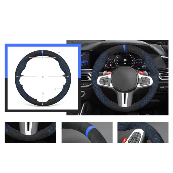 Customized New Design Steering Wheel Cover For BMW F44 G20 G22 G32 X3 X4 X5 X6 X7