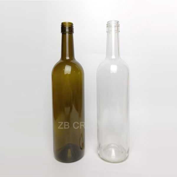 Modern Bordeaux Empty Glass Bottles 750ml Screw Top For Ready To Drink Wine 400g 1702S-7A