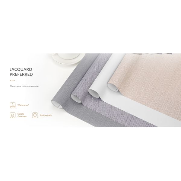 High Quality 100% Blackout Roller Blinds Fabric with Jacquard Pattern and Customizable Color for Roller Shutter Blind Shades
