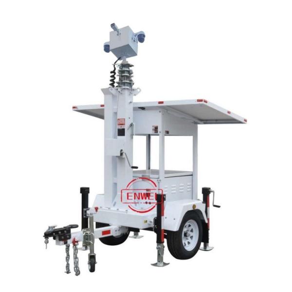 Solar Security Trailer Solar Mobile Camera Trailer For Construction Site