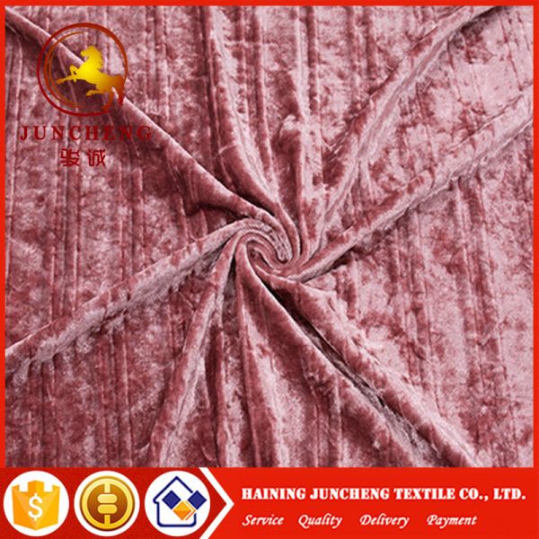 2018 New China wholesale crumple korean velvet fabric for dress