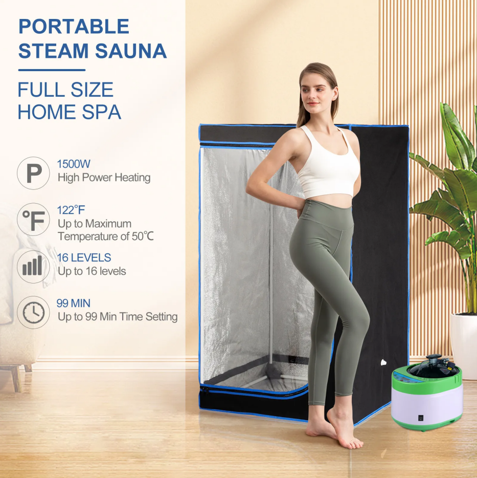 Big Size Stand Personal Full Body Portable Steam Sauna For Home Relaxation