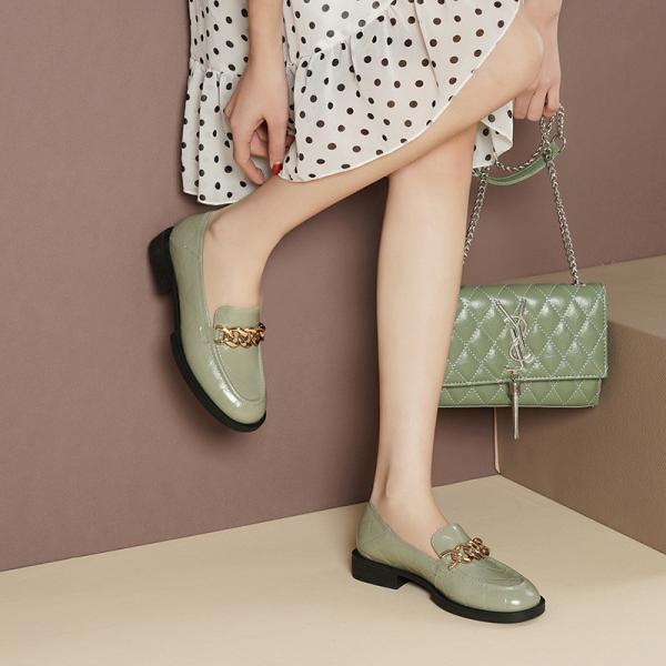 Single Shoes British Style Small Leather Shoes Women'S New Thick Bottomed Muffin High Flat Bottomed Trendy