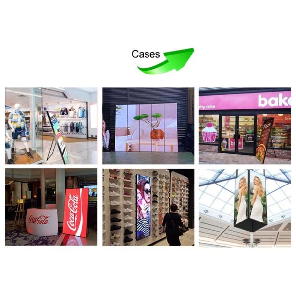 Fine Pitch Poster Light Box Displays , 1000 Nits Digital Advertising Board P1.9