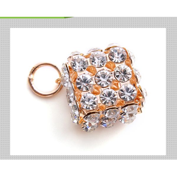 DZ-030 Promotion Custom New Popular Square Gold Hanging Metal Decorative Shoe Buckle