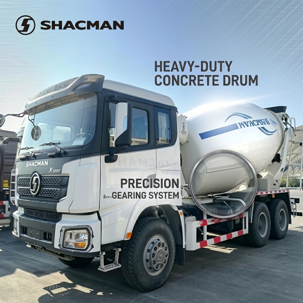 Shacman X3000 6X4 Mixer Truck Euro 3 Emission 385HP Export Configuration Custom Color Concrete Agitator