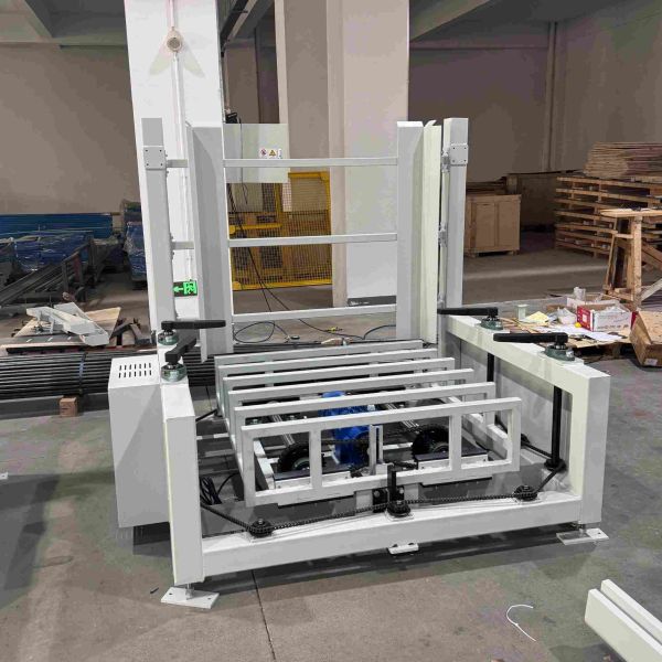 Linear Guide Lifting Pallet Destacker with Accurate Positioning for Conveyor Systems