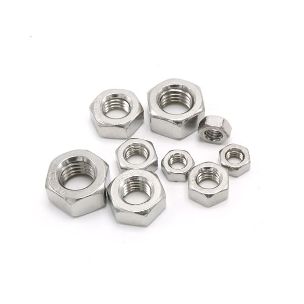 100% QC Tested DIN934 Hex Nut A2 70 Stainless Steel 304 Nut M2-M30 for Customizable