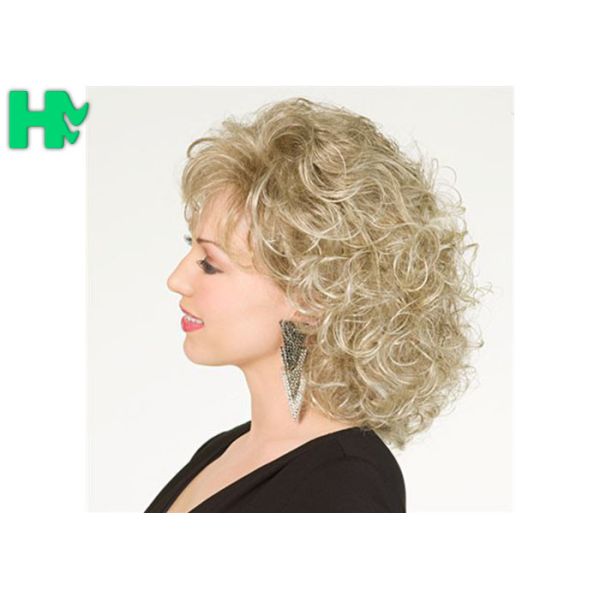 30CM Short Wave Party Synthetic Hair Wigs Blond Cosplay Hair Wigs