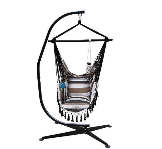 Portable Iron Stand Garden Hammock Chair Swing Weight Capacity 260KGS Easy to Assemble