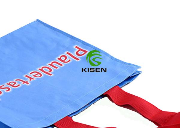 Waterproof Custom Printed Grocery Bags , 80 - 160gsm Pp Woven Shopping Bag