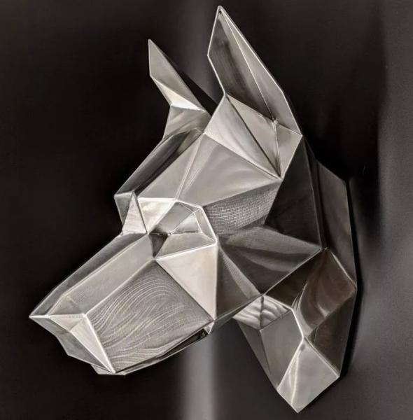 SUS 304 316L Escultura de animais de aço inoxidável, para decoração exterior