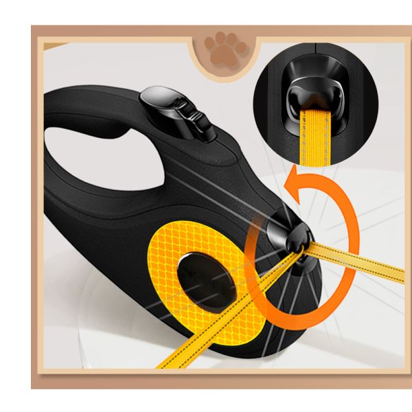 Quick Release Adjustable 5M 3M ABS Retractable Pet Leash with Rivet