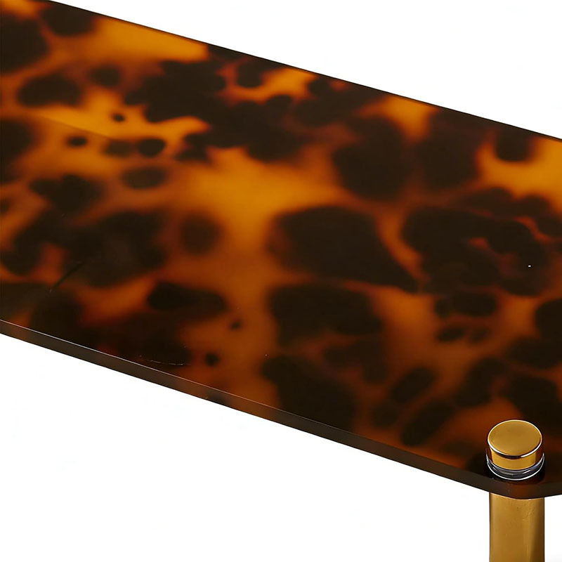 Wholesale Custom Home Use Leopard Print Acrylic Single Layer Jewelry Fragrance Display Storage Rack for Bathroom Desktop