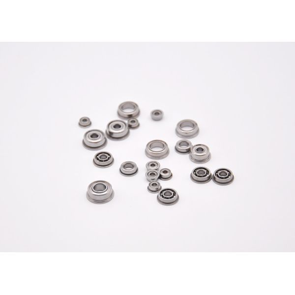FR166ZZ Flanged Ball Bearing High Precision ABEC5 / ABEC3 Chromes Steel Stainless Steel