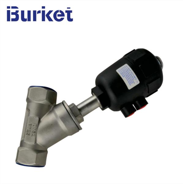 XYAT Series Double Acting Stainless Steel body Air Water Steam Pneumatic Angle Seat Valve with plastic cylinder