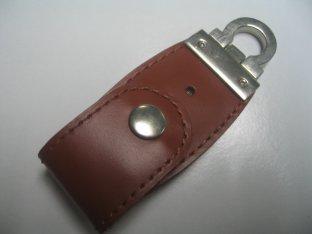 Nueva memoria USB AT-030C del cuero de la llegada