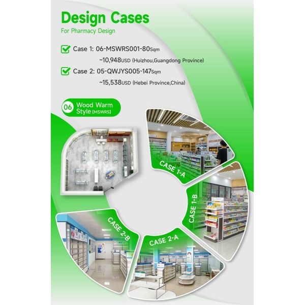 06-MSWRS Farmacia Tienda modelo con estilo cálido de madera