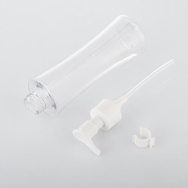 Transparent custom empty cosmetics plastics face cream body lotion 200ml pump bottle
