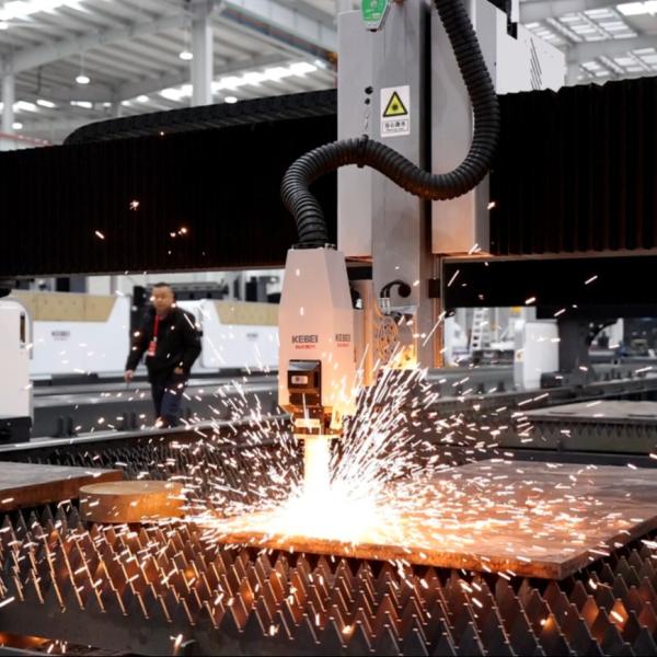 High Speed Gantry Fiber Laser Machine Large Steel Working Processing Range Cuttng K Bevel V bevel