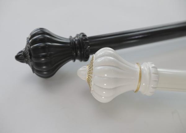 Decorative Dining Room 19mm Black Curtain Pole Finials