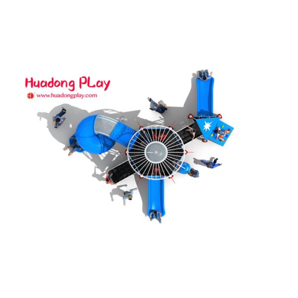 12CBM HDPE Playground Eu Standard , Preschool Outdoor Play Equipment Red Coor