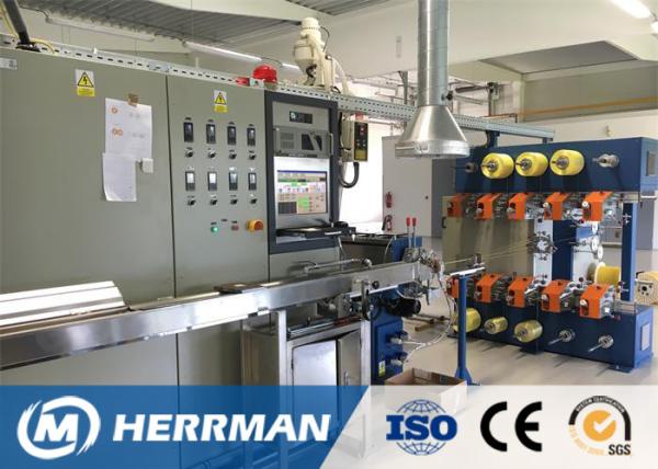 Simplex Half  / Full Duplex Fiber Optic Cable Production Line For 2 Core Indoor Cable