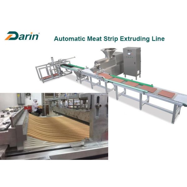 O cão das tiras de Darin Meat Strip Cutting Machine /Meat trata a linha de processamento dos alimentos para animais de estimação