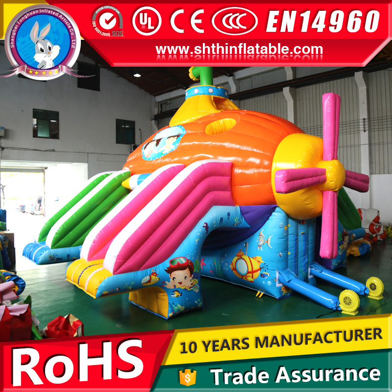 Kids High Quality Inflatable Small Water Slide on Land