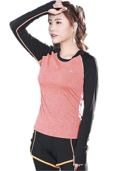 CPG Global Women Breathable Polyester Spring  Long Sleeves Gym Running Sports T-Shirts Outdoor Apparel S-L S52