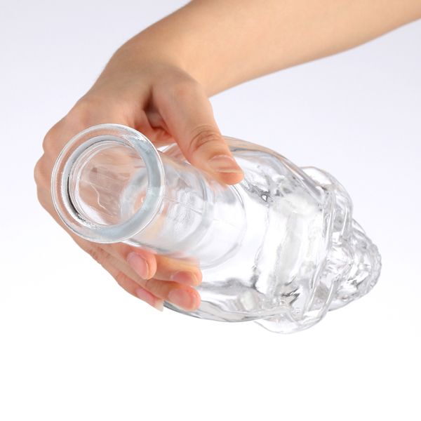 Rubber Stopper Sealing Type Creative Glass Bottles for Gin Clear and Empty