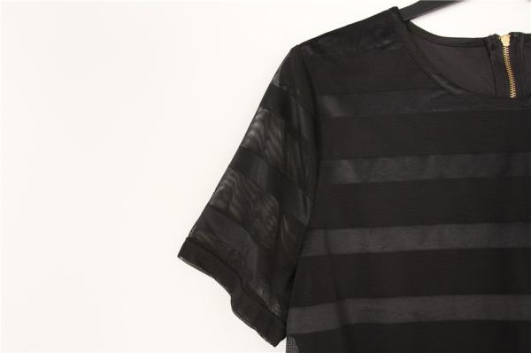 Lounge Ladies Striped Cotton Tops Black And White Striped Shirt