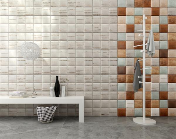 Beige 152x152mm Ceramic Indoor Wall Tiles for Kitchen