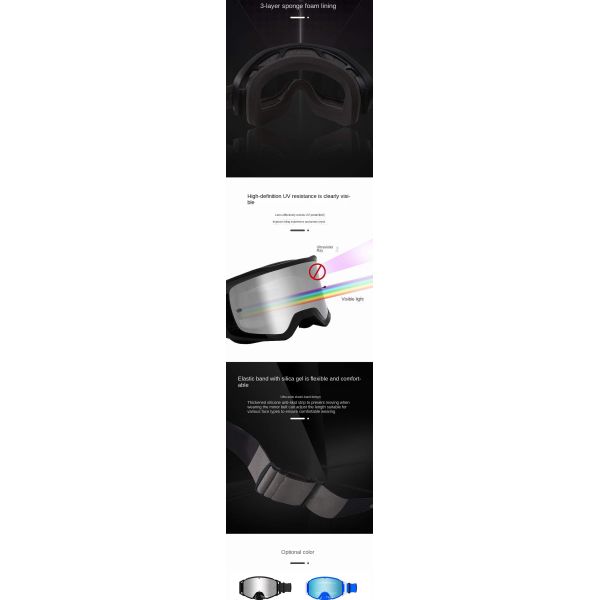 Multi-Color Coated Ski Goggles – Anti-Fog Anti-Glare Professional Gear for All Ski Scenarios