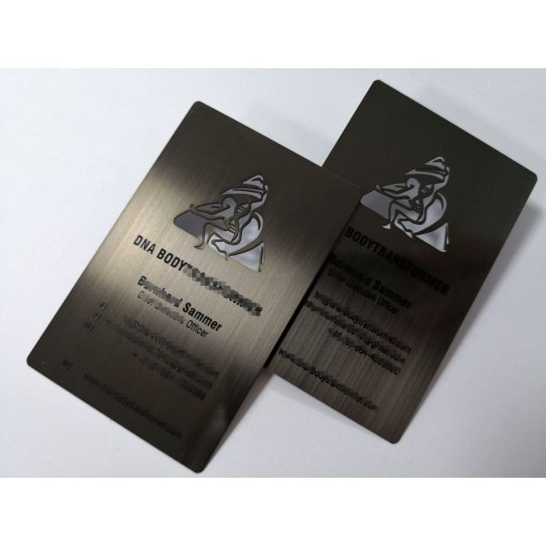 Гальванизировать роскошью штейновая почищенная щеткой визитная карточка металла черноты ИП законченной