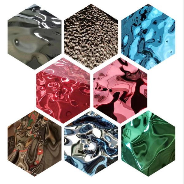 3D выбило лист нержавеющей стали украшает для ног стены 4x8