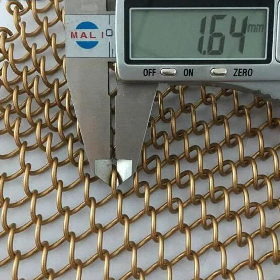 Brass Decorative Fashion Wire Mesh Mesh Partitions Curtain Fabric stainless steel woven wire mesh