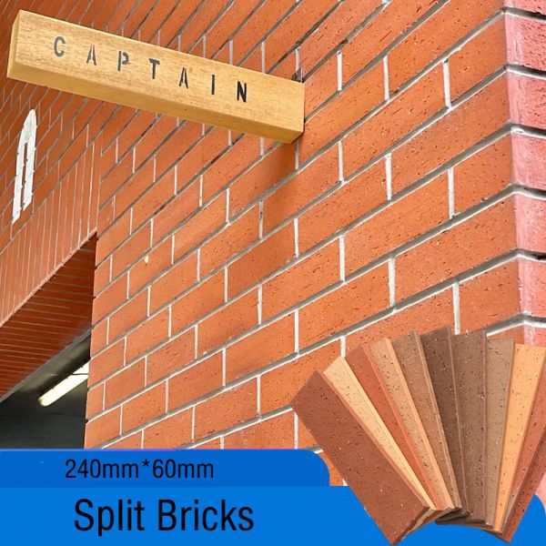 Industrial Split Face Brick Veneer Custom Finishes Exterior Rustic Urban Wall Tiles
