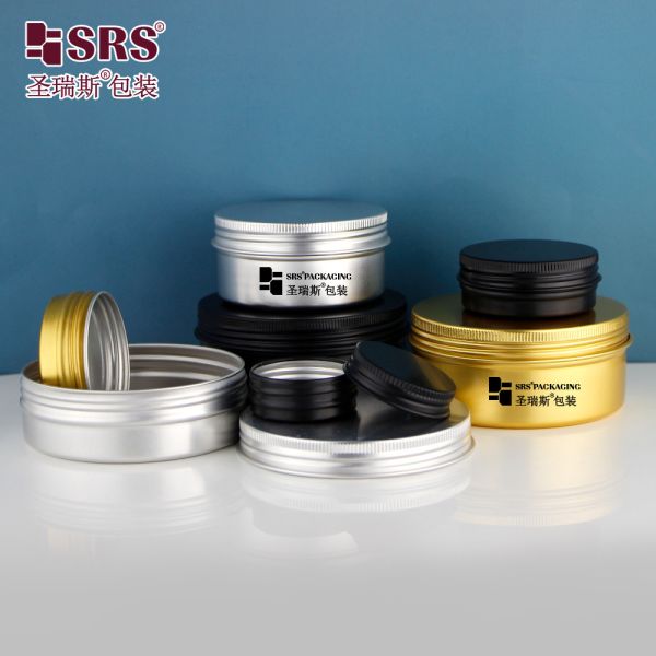 50g 100g 200g 250g Empty Skincare Cream Hair Mask Silver Cosmetic Jar