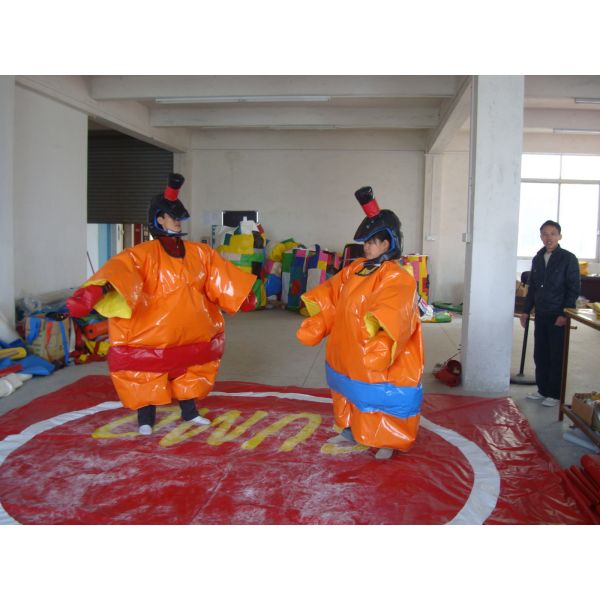 Inflatable Amusement Park With Santa Claus , Sumo Wresting Suit