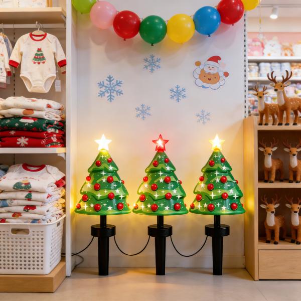 40cm Height Christmas Ground Stake Lights with IP65 Waterproof and Energy-Saving LED for Outdoor Festive Decor