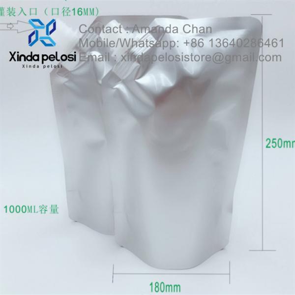 Saco de bico de papel alumínio para embalagem de alimentos Saco de suporte para bebidas de leite Chá de leite Chá gelatinoso