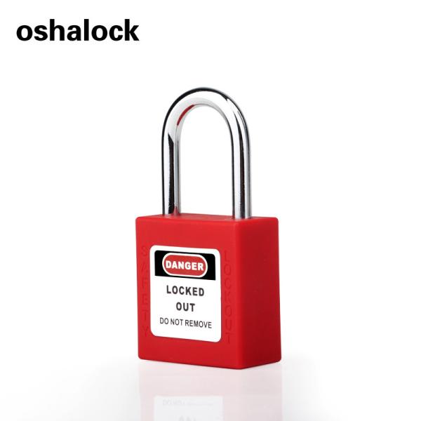 Non-conductive electrical equipment lockout tagout Aluminum shackle Mini Nylon safety padlock with master key