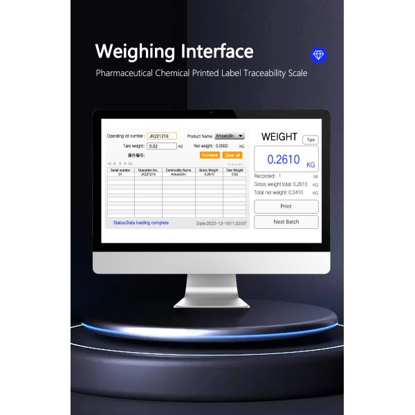 LCD Display Pharmaceutical Chemical Label Printing Device for 400mm*500mm Table Size