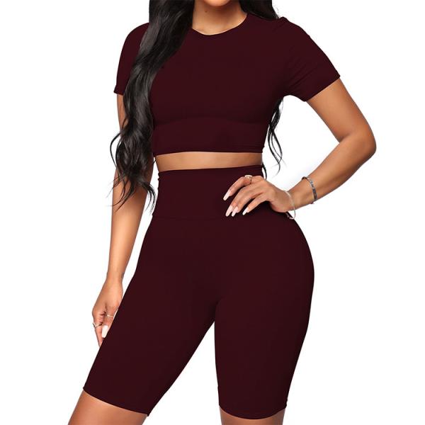 OEM aceito Active Wear Women Tracksuit Vestuário desportivo conjunto com 85% Nylon 15% Spandex