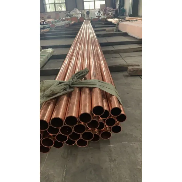 C101 Rigid Cold Drawn Seamless Straight Pure Copper Heat Tube For Refrigerator / Air Condition